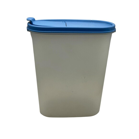 Vintage Tupperware #1614-7 Modular Mates #4 9 3/4 Cup Container Blue Lid 1617-16 - Picture 1 of 6